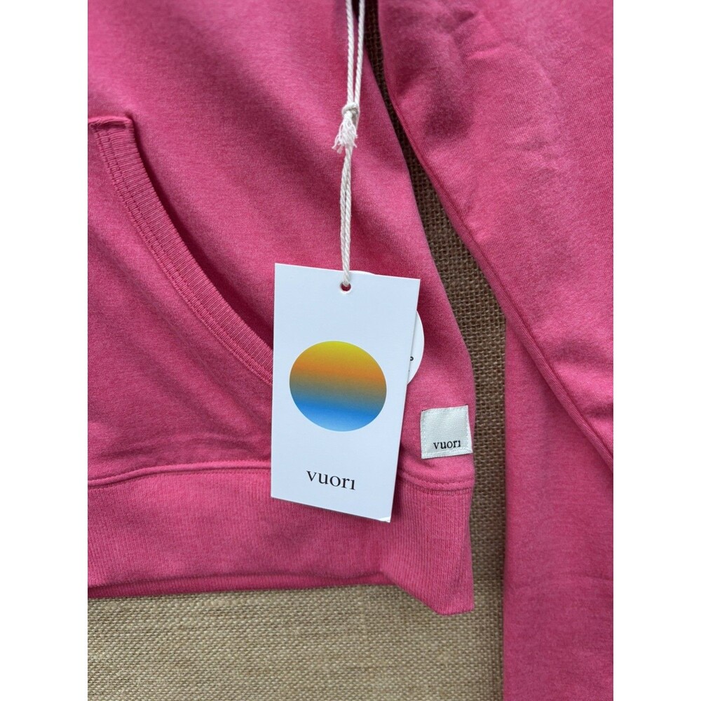 New Vuori Women's Halo Mini Full Zip Hoodie Pink Heather Sz L - Picture 5 of 13